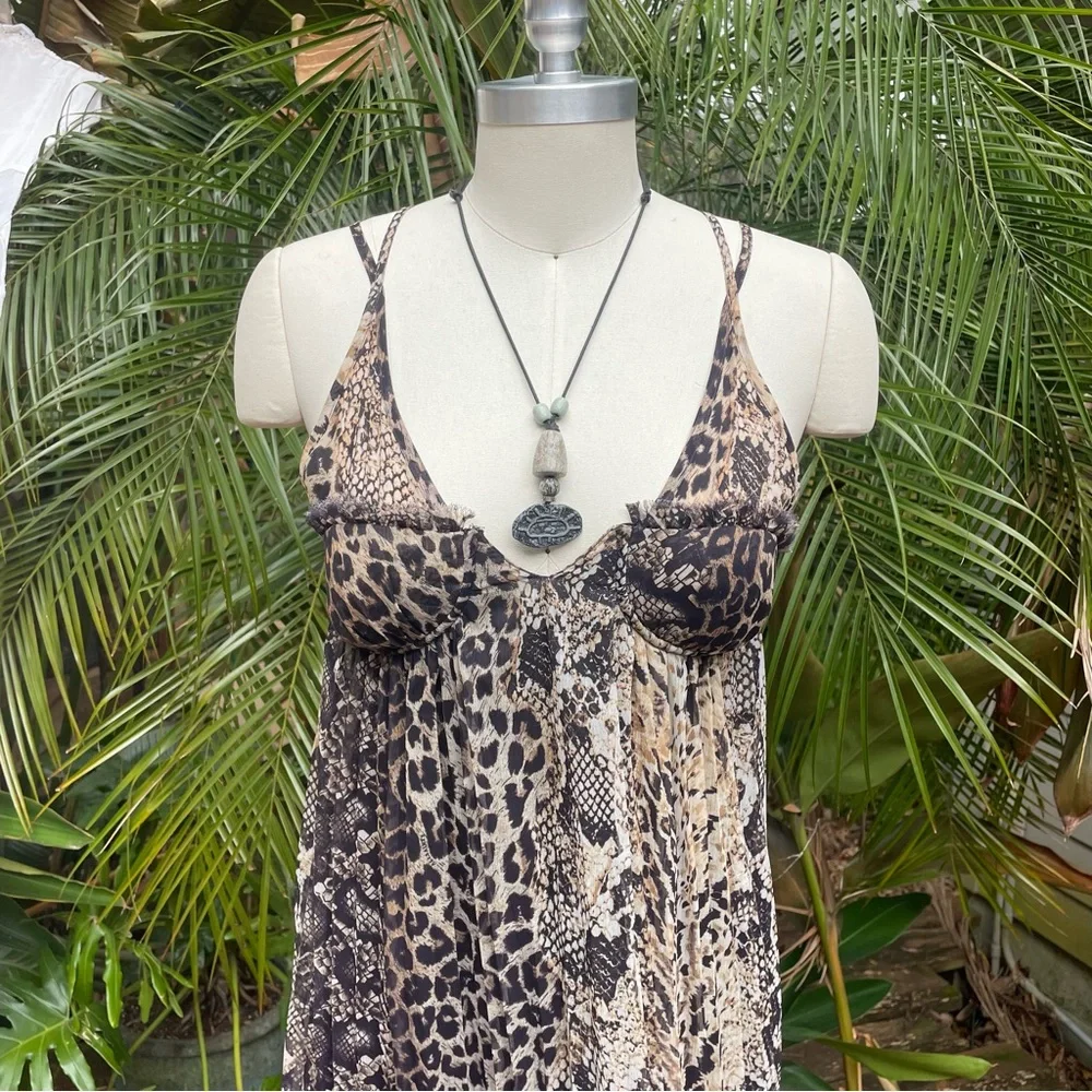All Saints Nouvel Noche Animal Print Maxi Dress - Picture 2 of 7
